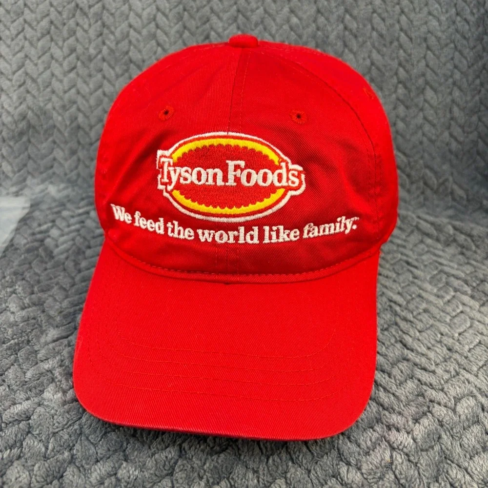 Tyson Foods Red Baseball Cap Outdoor Cap GWT-111 Adjustable Strapback Hat